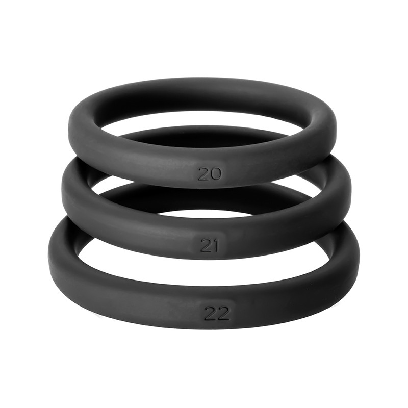 Perfect Fit Lot 3 cockrings Xact-Fit L-XL
